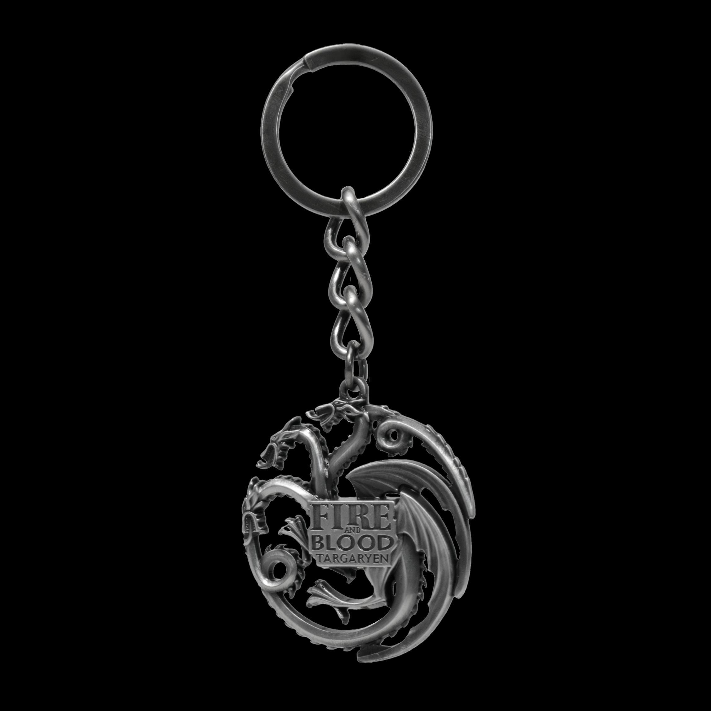 Porte-clés Game of Thrones - Emblème Targaryen (gris acier
