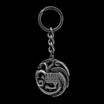 Porte-clés Game of Thrones - Emblème Targaryen (gris acier