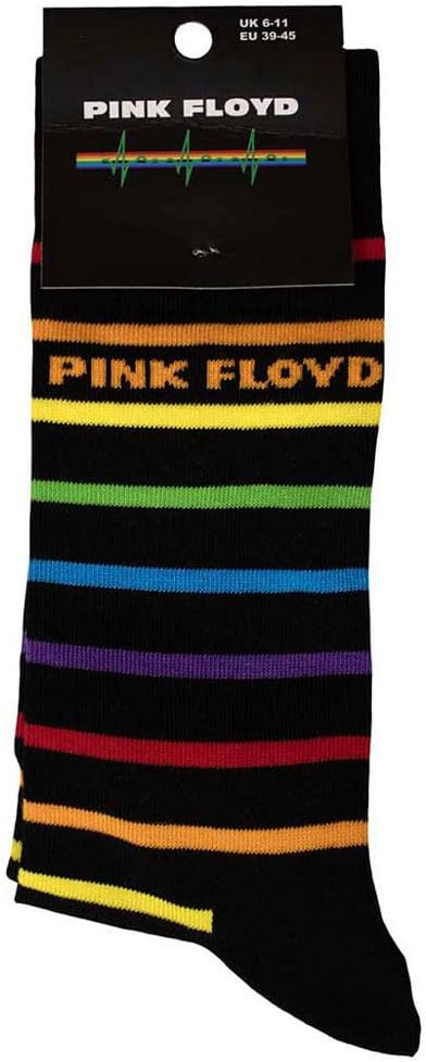 Rock Off officially licensed products Pink Floyd Prism Stripes Band Logo Ankle Socks UK Size 7-11