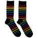 Rock Off officially licensed products Pink Floyd Prism Stripes Band Logo Ankle Socks UK Size 7-11