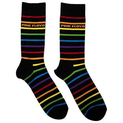 Rock Off officially licensed products Pink Floyd Prism Stripes Band Logo Ankle Socks UK Size 7-11
