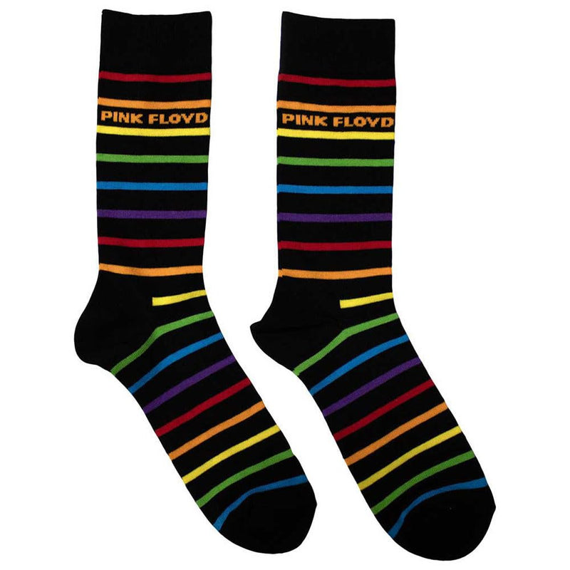 Rock Off officially licensed products Pink Floyd Prism Stripes Band Logo Ankle Socks UK Size 7-11