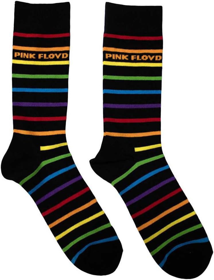 Rock Off officially licensed products Pink Floyd Prism Stripes Band Logo Ankle Socks UK Size 7-11