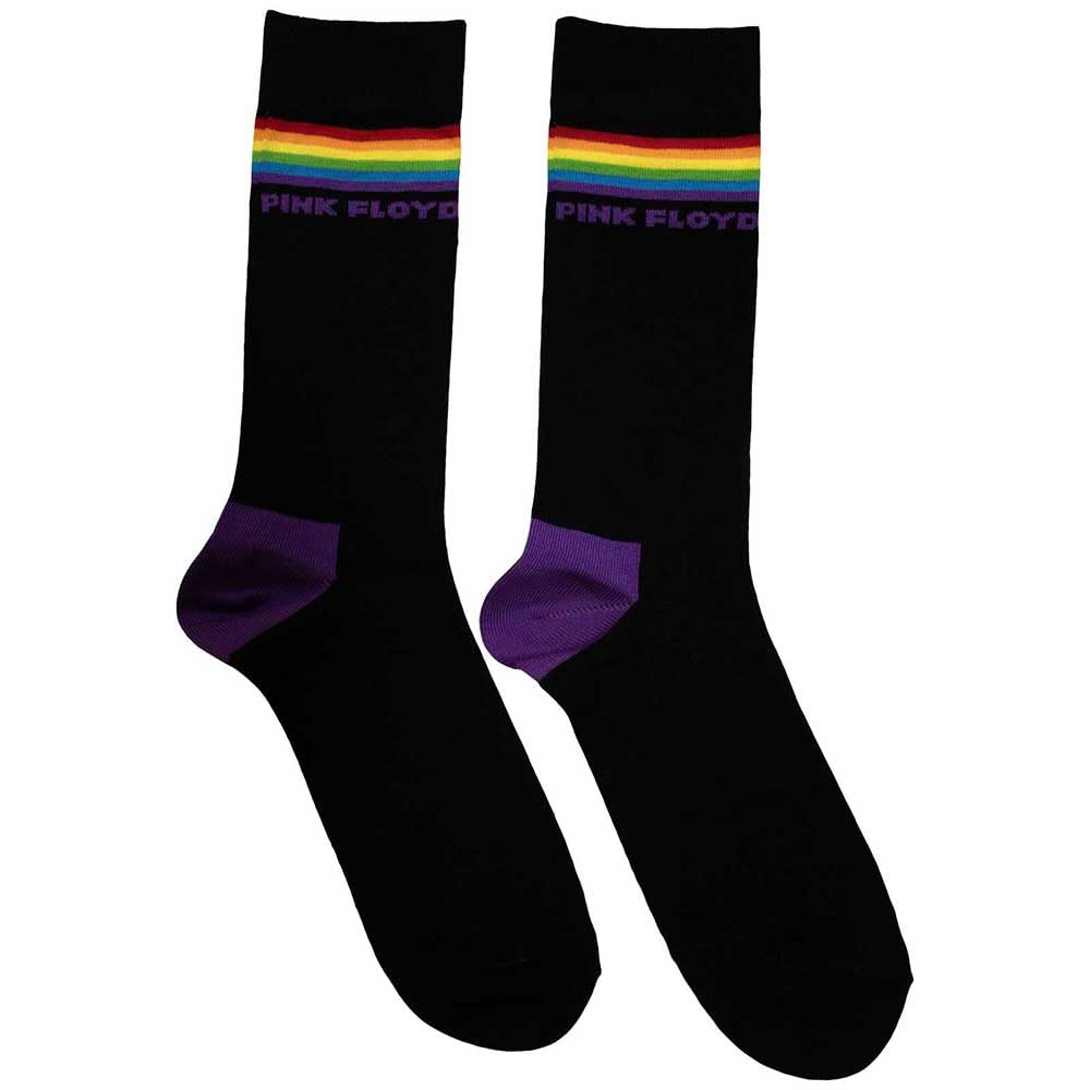 Rock Off officially licensed products Pink Floyd Prism Stripes Band Logo Ankle Socks UK Size 7-11