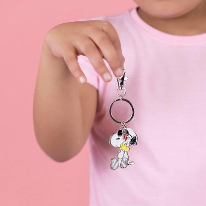Peanuts Snoopy White, Yellow and Silver BFF Keyring Set