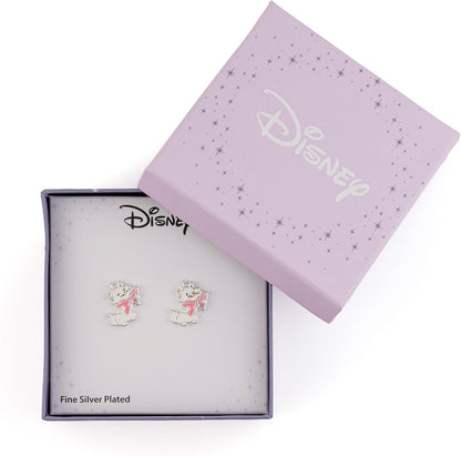 Disney Aristocats Marie Silver Plated Stud Earrings