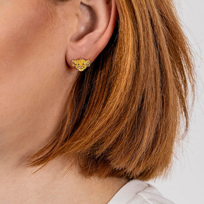 Disney - Brass Yg Plt Simba Stud Earrings
