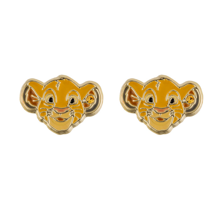 Disney - Brass Yg Plt Simba Stud Earrings