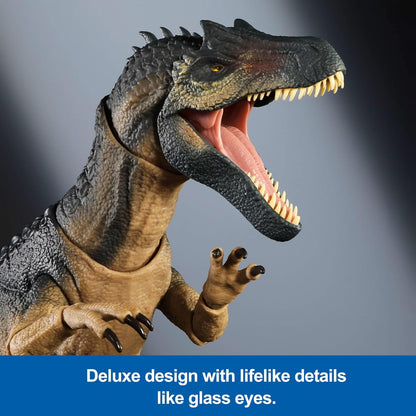 Mattel Jurassic World Hammond Collection Allosaurus Dinosaur Action Figure, Premium Movie Design, Glass Eyes & Wired Tail, 19 Points of Articulation, JCG13