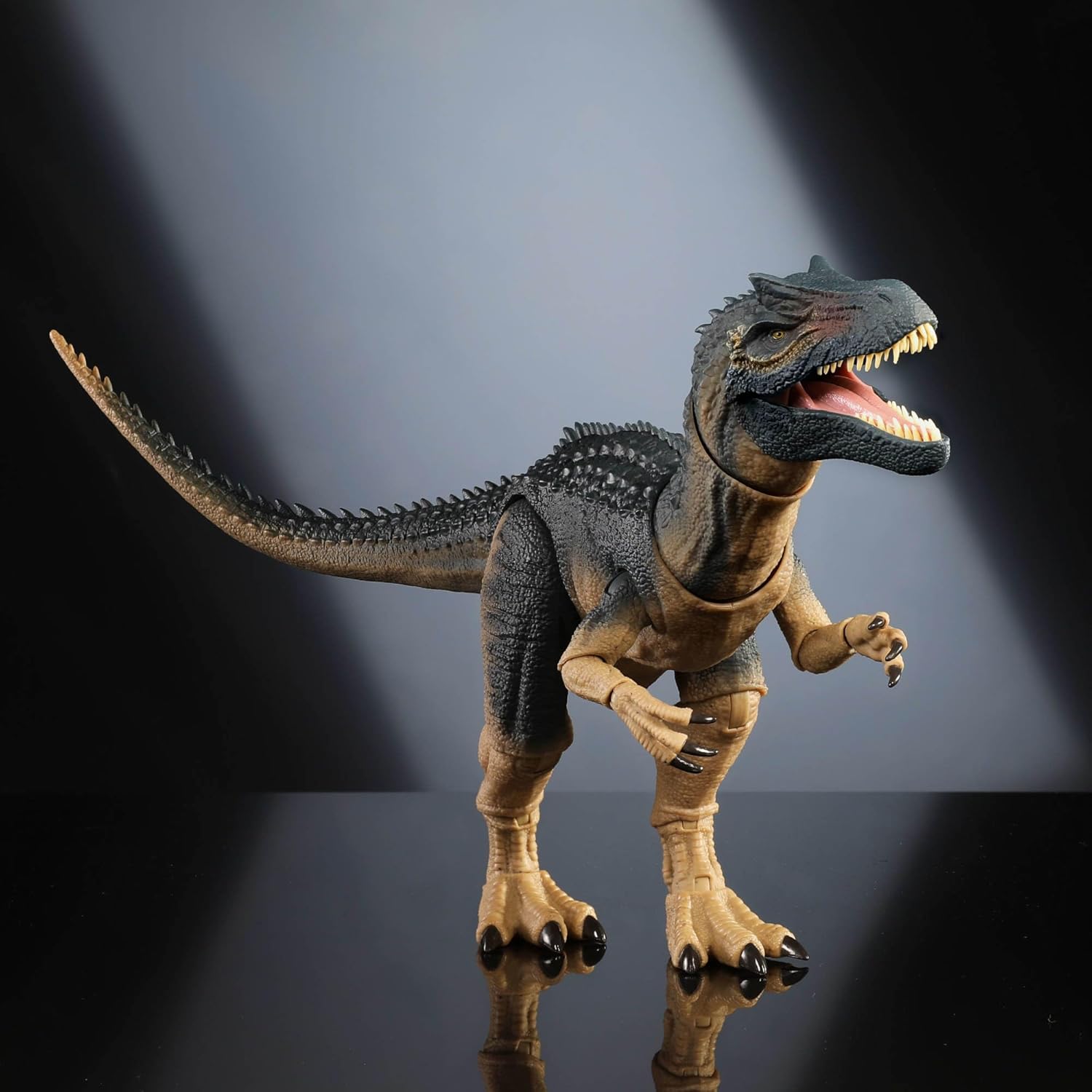 Mattel Jurassic World Hammond Collection Allosaurus Dinosaur Action Figure, Premium Movie Design, Glass Eyes & Wired Tail, 19 Points of Articulation, JCG13