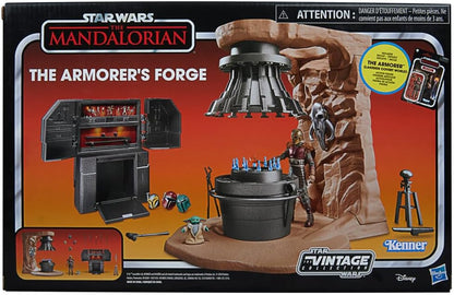 Star Wars The Vintage Collection The Armorer’s Forge, The Mandalorian 3.75 Inch Collectible Playset with Action Figure