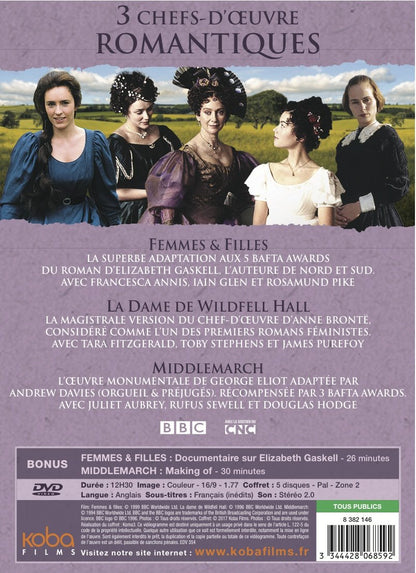 Les chefs-d'oeuvre inédits de BBC : femmes et filles + la dame de wildfell hall + middlemarch