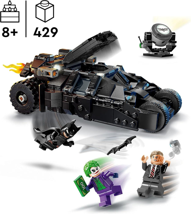 LEGO DC Batman: Batman Tumbler vs. Two-Face & The Joker - Batmobile Car Toy with 3 Minifigures - Super Hero Set - Gift for 8 Plus Year Old Boys, Girls and Dark Knight Fans 76303