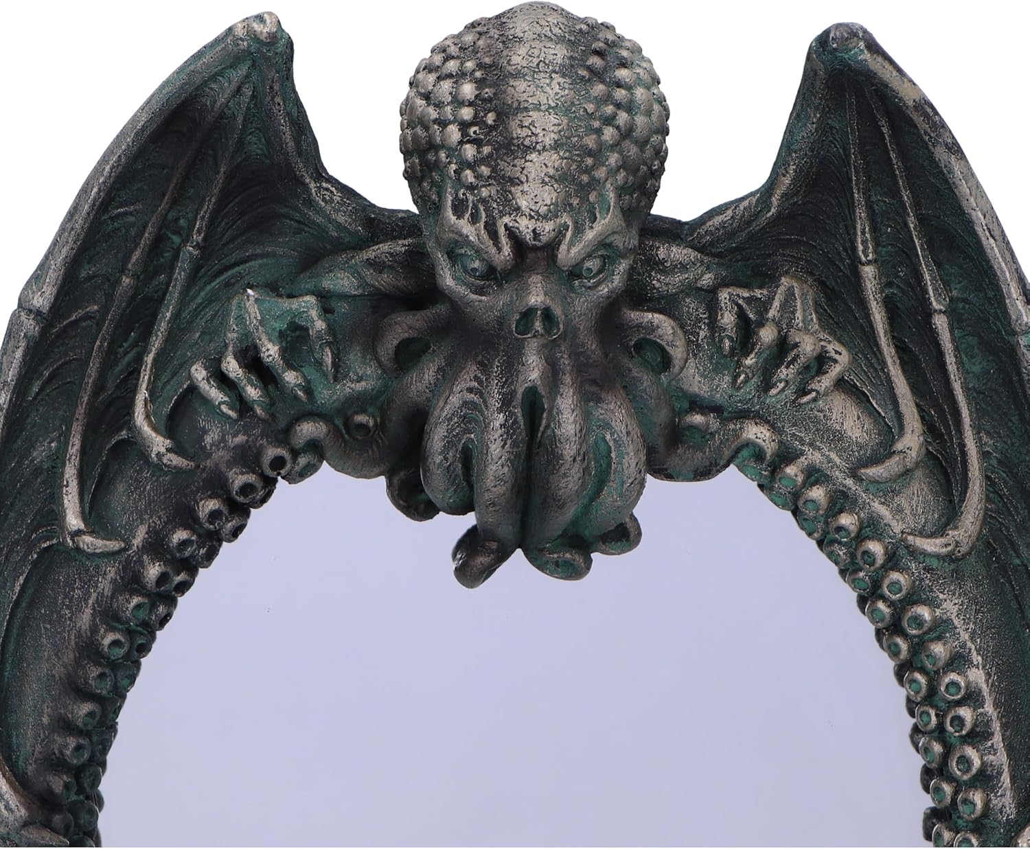 Nemesis Now Cthulhu's Reflection Cthulhu Mirror 25cm, Resin, Silver, Cthulhu Tabletop Mirror, Cast in the Finest Resin, Expertly Hand-Painted