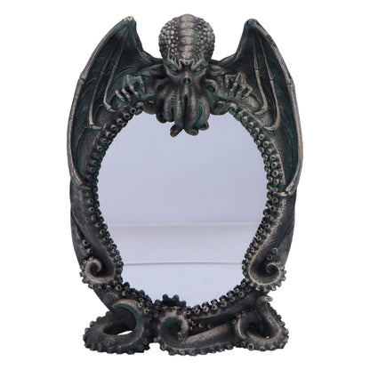 Nemesis Now Cthulhu's Reflection Cthulhu Mirror 25cm, Resin, Silver, Cthulhu Tabletop Mirror, Cast in the Finest Resin, Expertly Hand-Painted