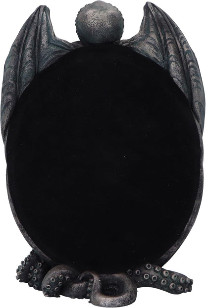 Nemesis Now Cthulhu's Reflection Cthulhu Mirror 25cm, Resin, Silver, Cthulhu Tabletop Mirror, Cast in the Finest Resin, Expertly Hand-Painted