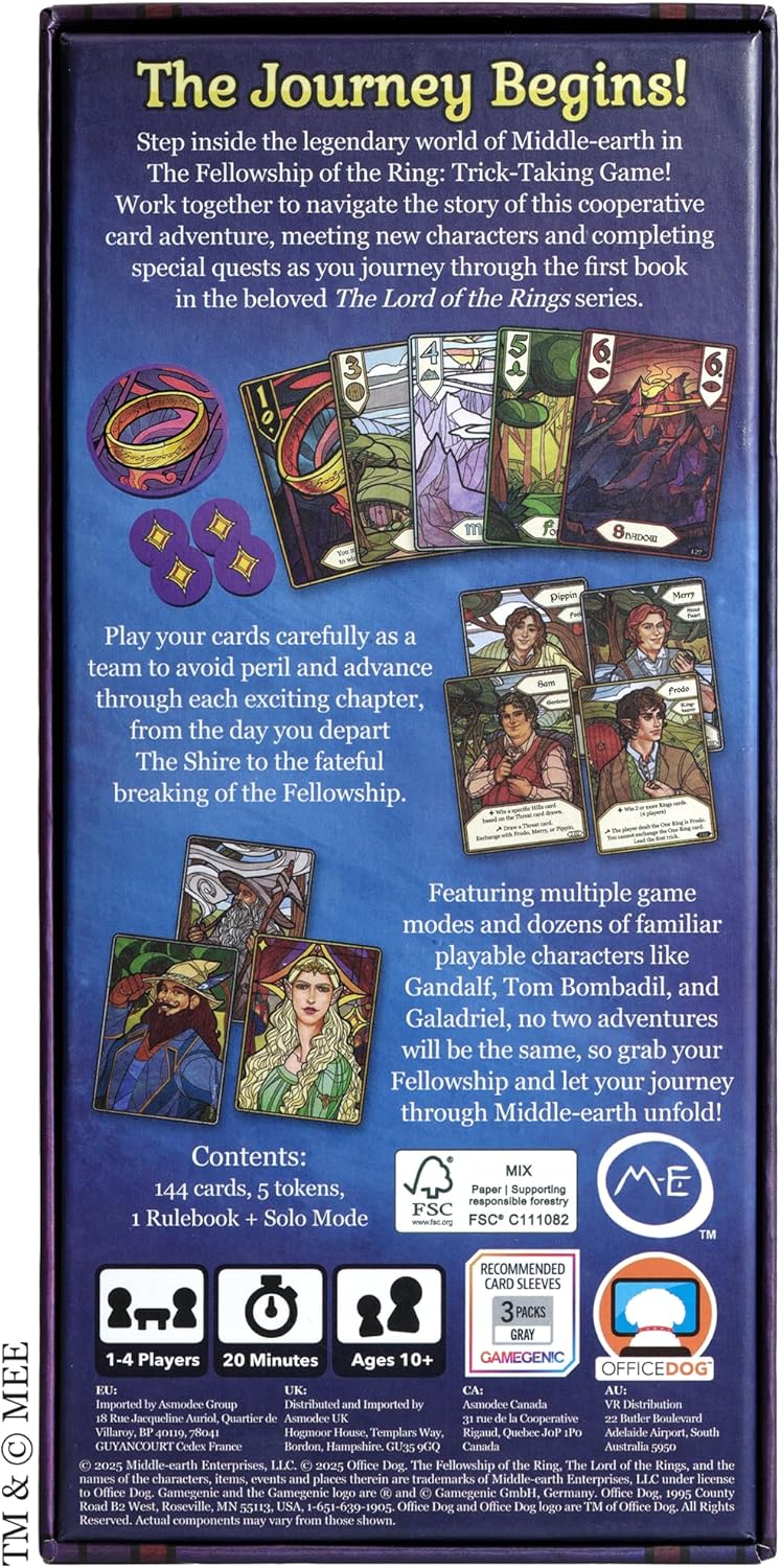 Office Dog | The Fellowship of the Ring: Trick-Taking Game | Cooperative Card Game | Ages 10+ | 1-4 Players | 20+ Minutes Playing Time