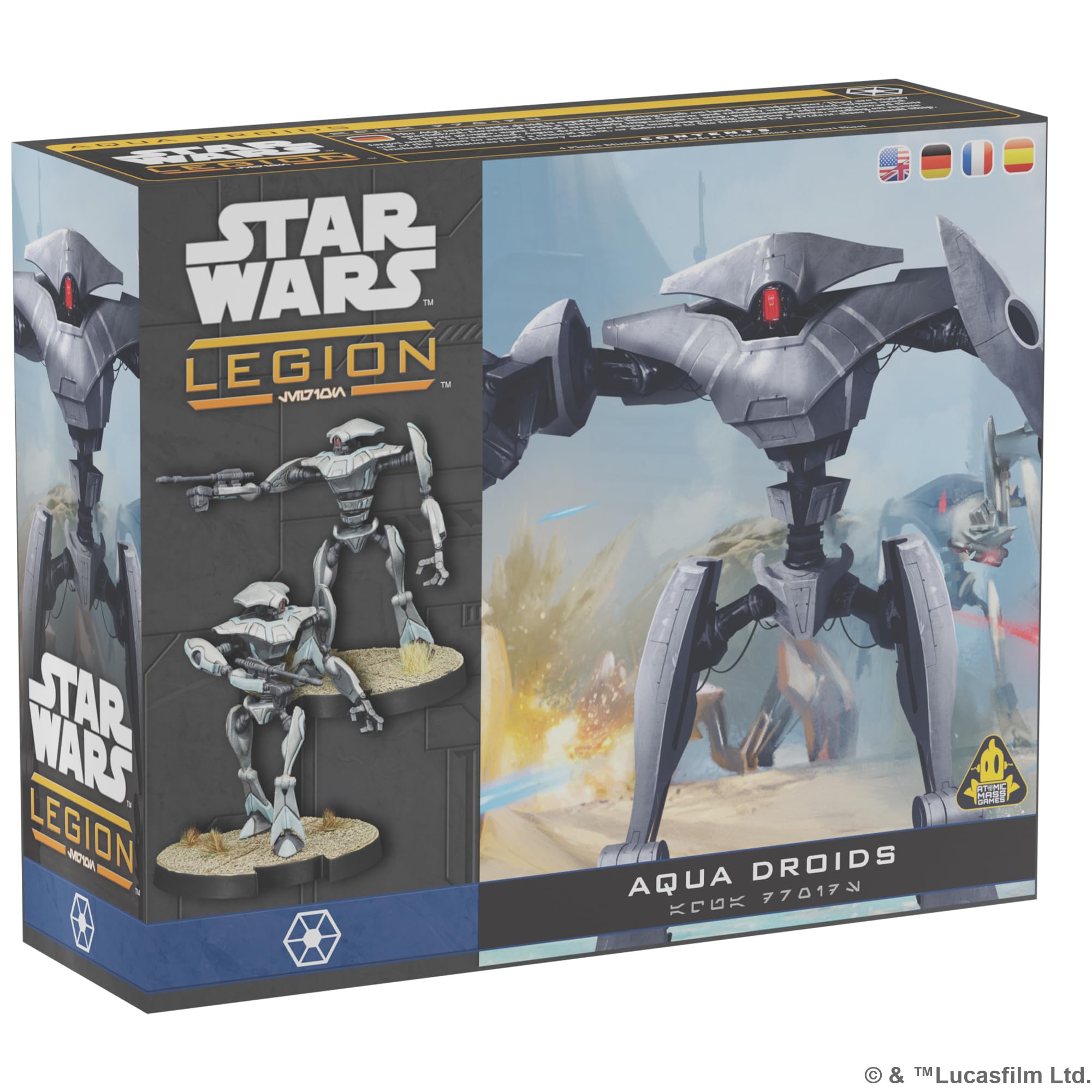 Atomic Mass Games | Star Wars Legión: Aqua Droids | Expansión | Juego de Miniaturas | A Partir de 14 Años | para 2 Jugadores | 1-2 Horas por Partida | Multilenguaje (Incluye Español