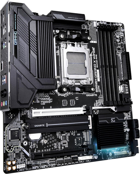 GIGABYTE B850M GAMING X WIFI6E Motherboard - AMD Ryzen 9000 Series CPUs, 10+2+2 Phases Digital VRM, up to 8200MHz DDR5 (OC), 1xPCIe 5.0 + 1xPCIe 4.0 M.2, 2.5LAN, WIFI 6E, USB 3.2 Gen 2