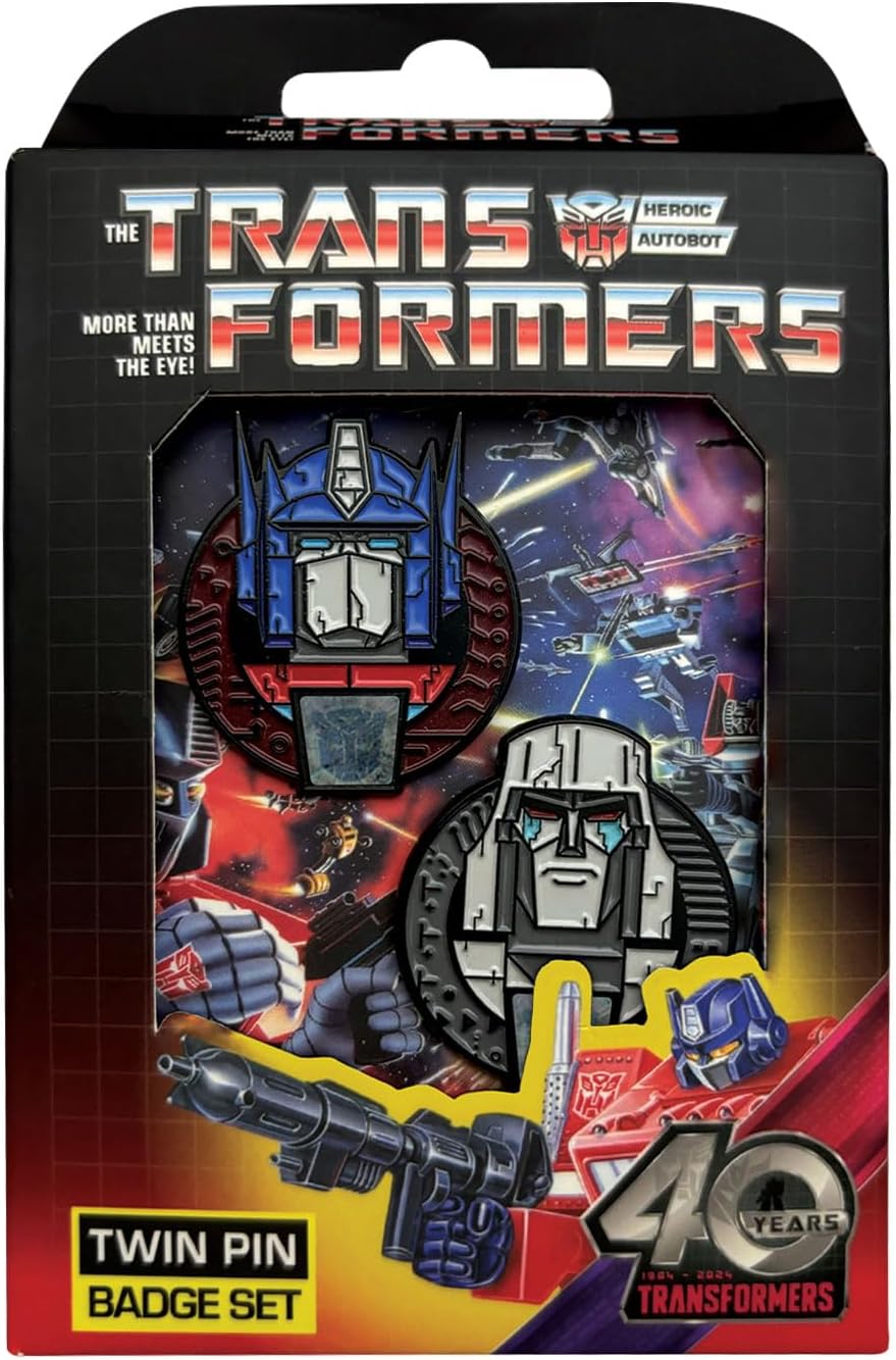 Transformers 40th Anniversary Twin Set of Pin Badges