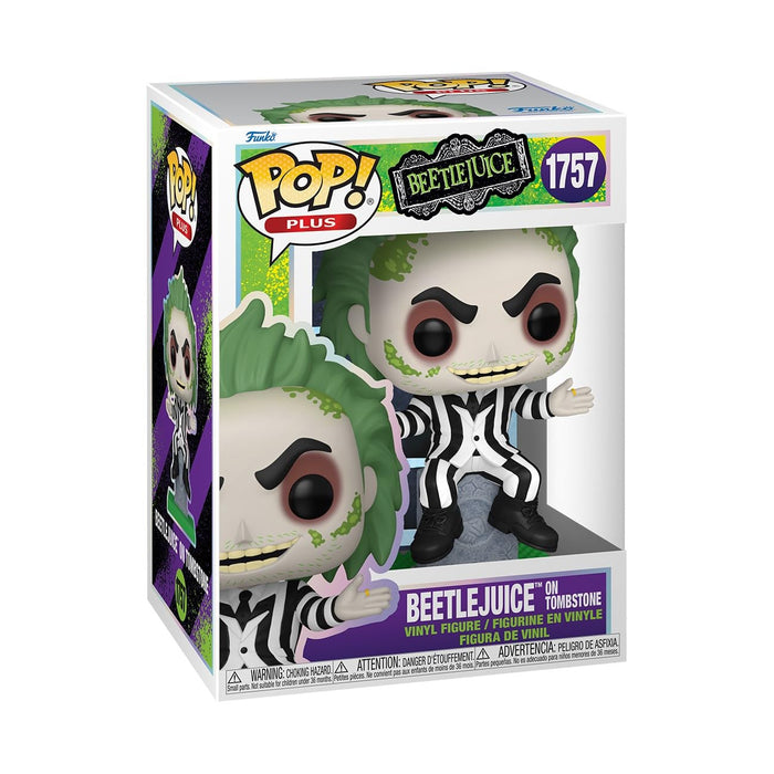 Funko POP! Plus: Beetlejuice - Beetlejuice With Tombstone - Collectable Vinyl Figure - Gift Idea - Official Merchandise - Toys for Kids & Adults - Movies Fans - Model Figure for Collectors