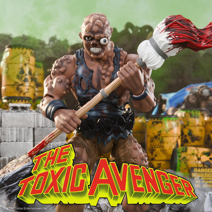 Super7 ULTIMATES! Toxic Avenger (Movie Version) - 7" Toxic Avenger Action Figure with Accessories Classic Cartoon Collectibles and Retro Toys