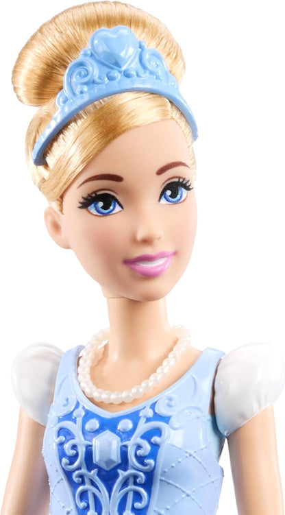 Mattel Disney Princess Toys, Cinderella Fashion Doll with 2 Looks, 9 Accessories, 2 Snap-On Bodices & 2 Skirts, 2-in-1 Stories Inspired by Disney Movie