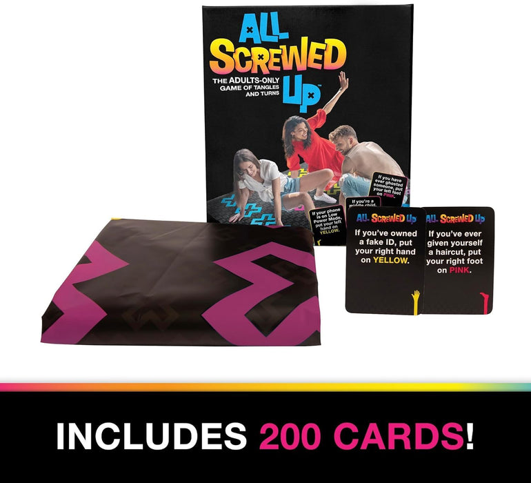 WHAT DO YOU MEME? All Screwed Up, The Adults-Only Twister Game of Tangles and Turns, Fun Active Party Game, Ideal for Ages 17+