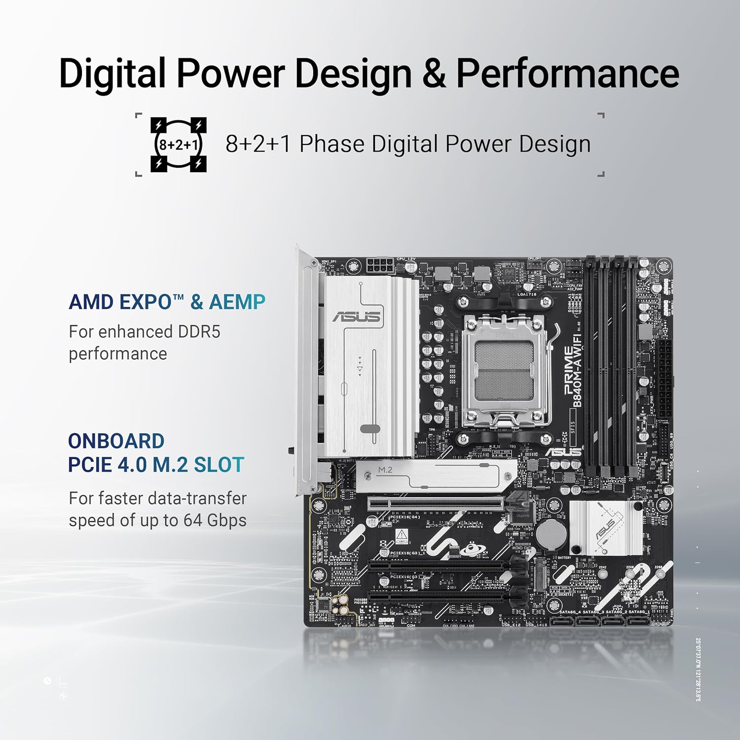 ASUS PRIME B840M-A WIFI (AM5/B850//Micro ATX