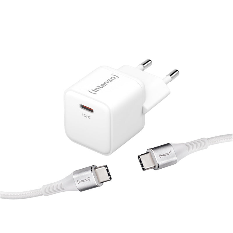 Intenso W30C + C315C 7803042 USB Charger Indoor Output Current Max. 3A 1 x USB-C® GaN, USB Power Delivery (USB-PD