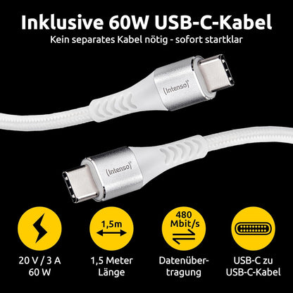 Intenso W30C + C315C 7803042 USB Charger Indoor Output Current Max. 3A 1 x USB-C® GaN, USB Power Delivery (USB-PD