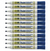 Pentel 4.5mm Chisel Tip White Board Marker - Blue (Pack of 12), MW86-CE
