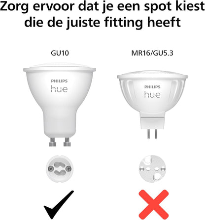 Philips Hue GU10 – Smart Spotlight – (2-Pack) White and Colour Ambiance
