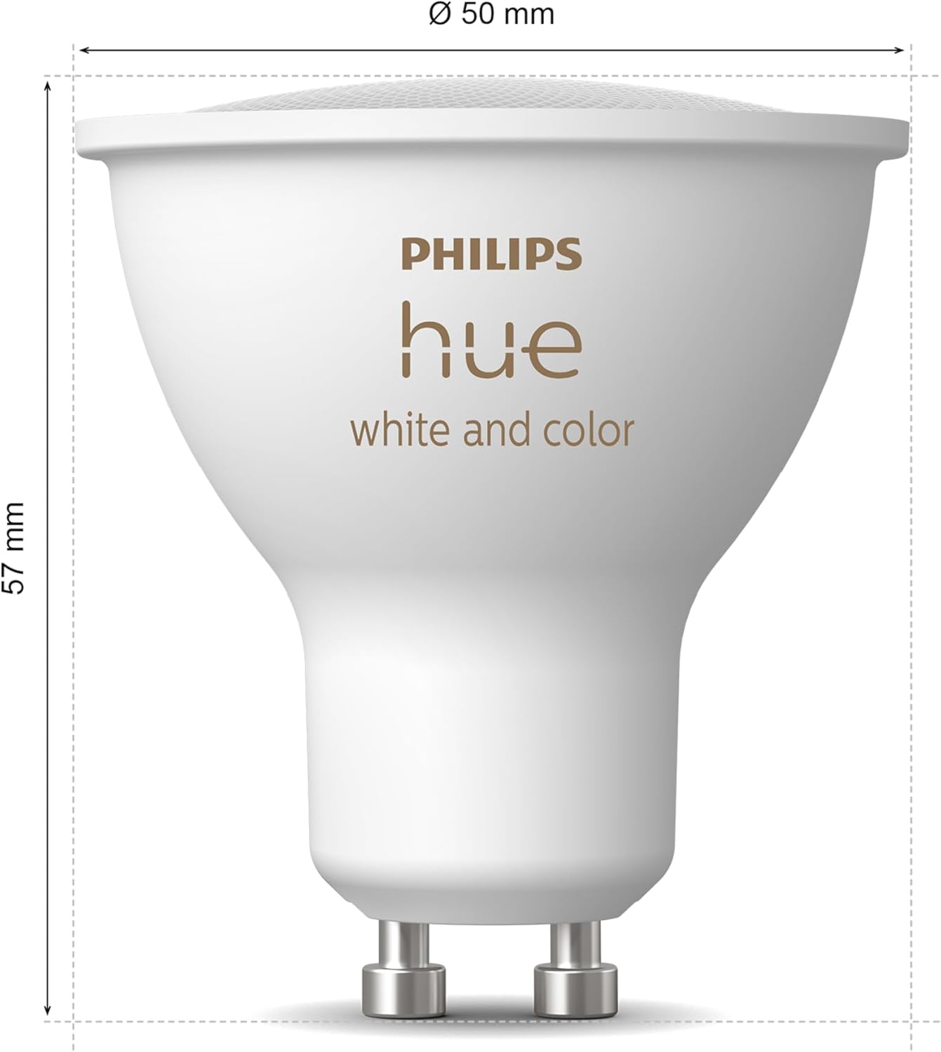 Philips Hue GU10 – Smart Spotlight – (2-Pack) White and Colour Ambiance