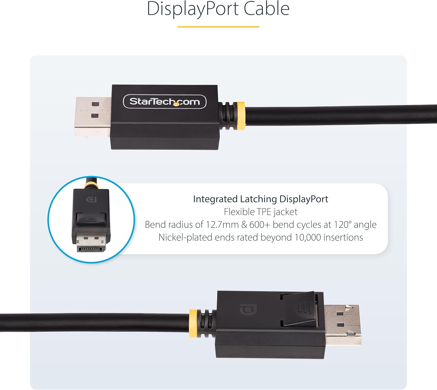 StarTech.com Cable DisplayPort 2.1 de 1m - Certificación VESA - DP40 - UHBR10/HDR/DSC 1.2a/HDCP 2.2-8K 60Hz - DP 2.1