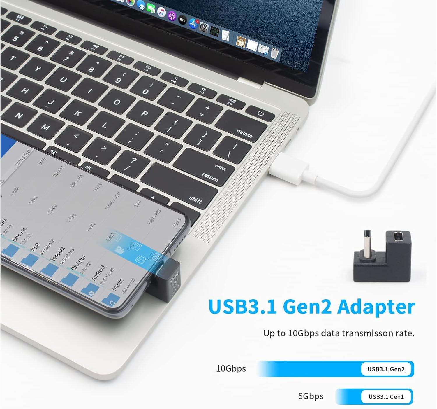 Equip 133476 USB-C U Plug Adapter 10Gbps PD 100W (Pack of 2