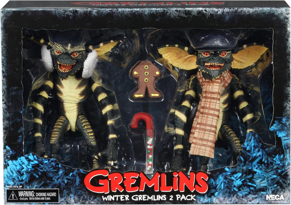 NECA Collectible 2-Pack Gremlins 2-7" Scale Action Figures - Christmas Carol Winter Scene Two