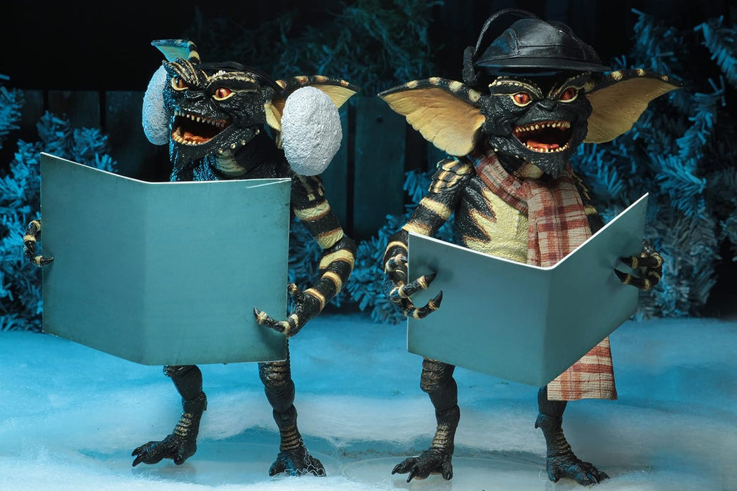 NECA Collectible 2-Pack Gremlins 2-7" Scale Action Figures - Christmas Carol Winter Scene Two