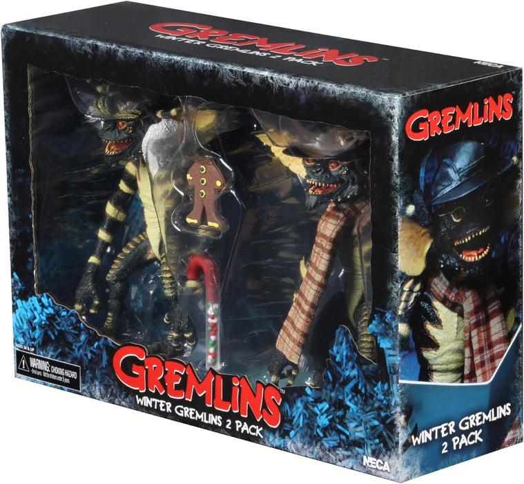 NECA Collectible 2-Pack Gremlins 2-7" Scale Action Figures - Christmas Carol Winter Scene Two
