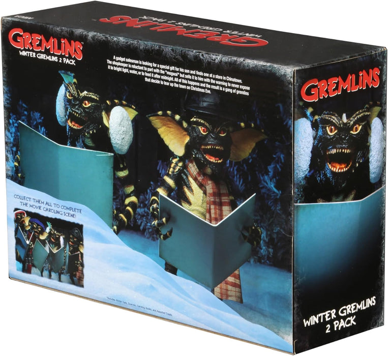 NECA Collectible 2-Pack Gremlins 2-7" Scale Action Figures - Christmas Carol Winter Scene Two
