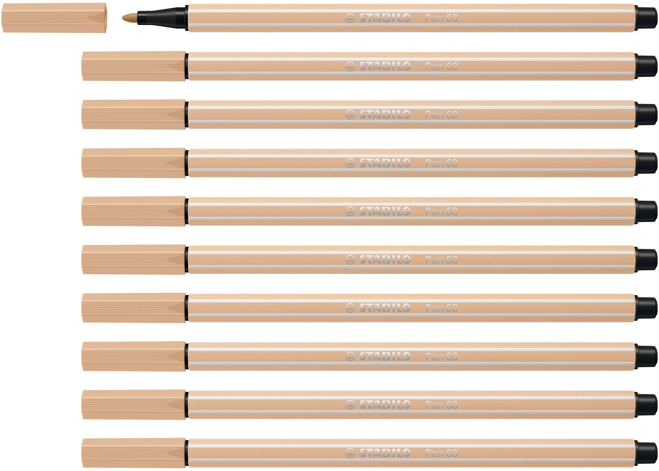 Premium viltstift - STABILO Pen 68-10 stuks - nude
