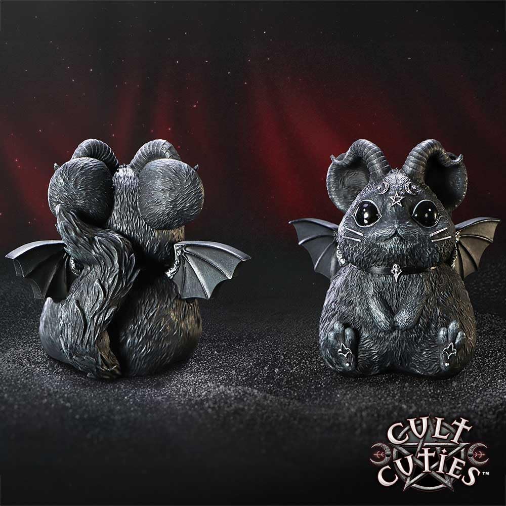 Nemesis Now Marchillias Cult Cutie Chinchilla Figurine, Resin, Black, Cast in the Finest Resin, Expertly Hand-Painted