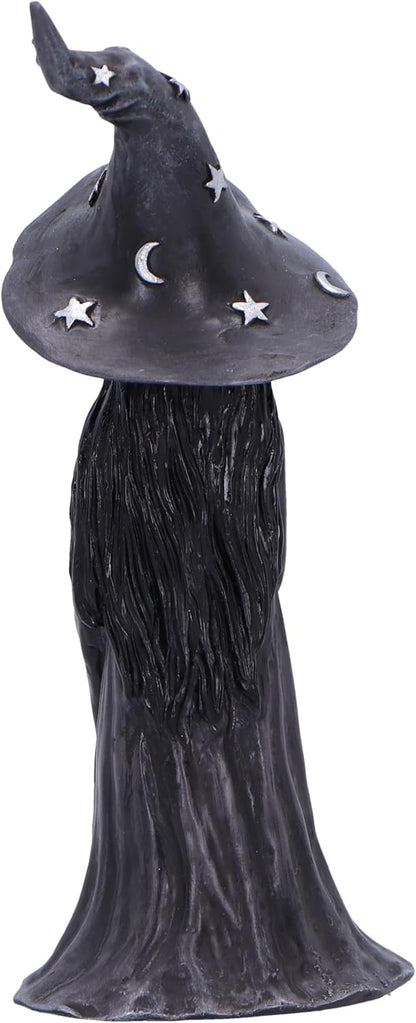 Nemesis Now Little Souls - Glimmer Figurine 12cm, Resin, Black, Witch Ghost with Cat Figurine, Cast in the Finest Resin, Expertly Hand-Painted