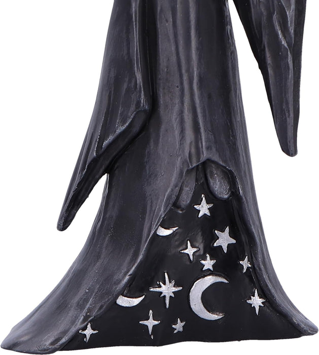 Nemesis Now Little Souls - Twinkle Figurine 18cm, Resin, Black, Witch Ghost with Brolly Figurine, Cast in the Finest Resin, Expertly Hand-Painted