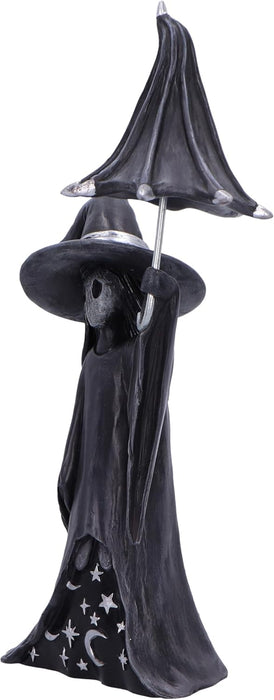 Nemesis Now Little Souls - Twinkle Figurine 18cm, Resin, Black, Witch Ghost with Brolly Figurine, Cast in the Finest Resin, Expertly Hand-Painted