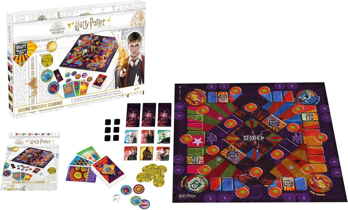 Cartamundi Harry Potter Skiving Snackbox Scavenge Board Game, Calling All Harry Potter Super-Fans! For 2 to 4 Players, Great Gift For Kids Aged 8+