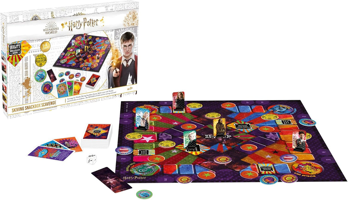 Cartamundi Harry Potter Skiving Snackbox Scavenge Board Game, Calling All Harry Potter Super-Fans! For 2 to 4 Players, Great Gift For Kids Aged 8+