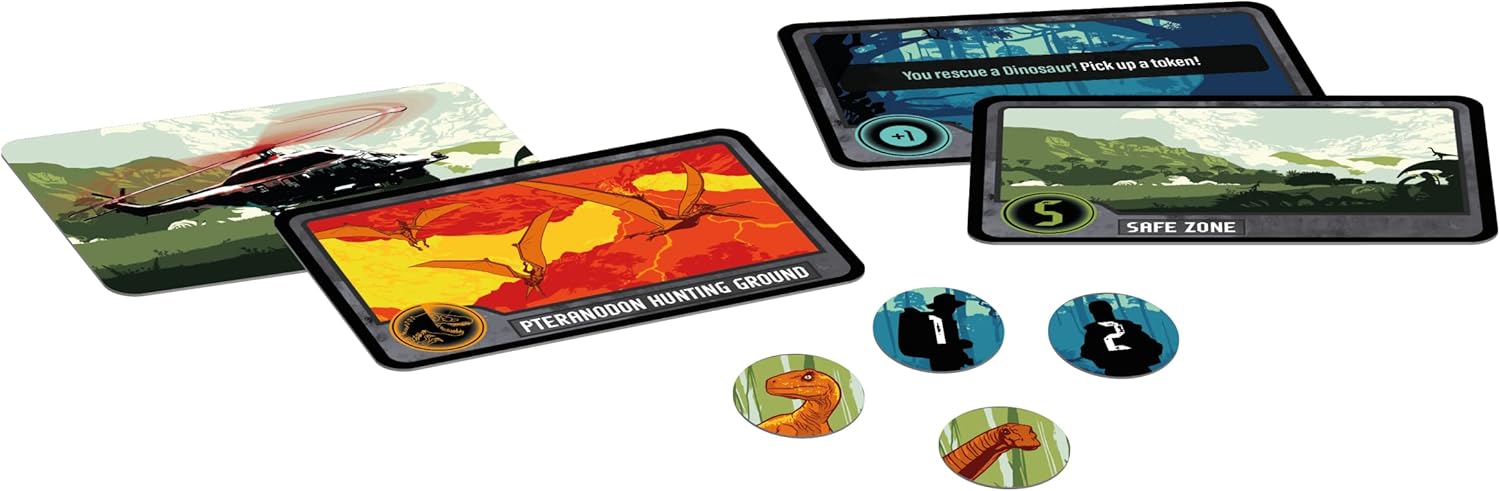Cartamundi Jurassic World Escape The Island - Gioco di carte per 2-4 giocatori, ottimo regalo per bambini dai 6 anni in su
