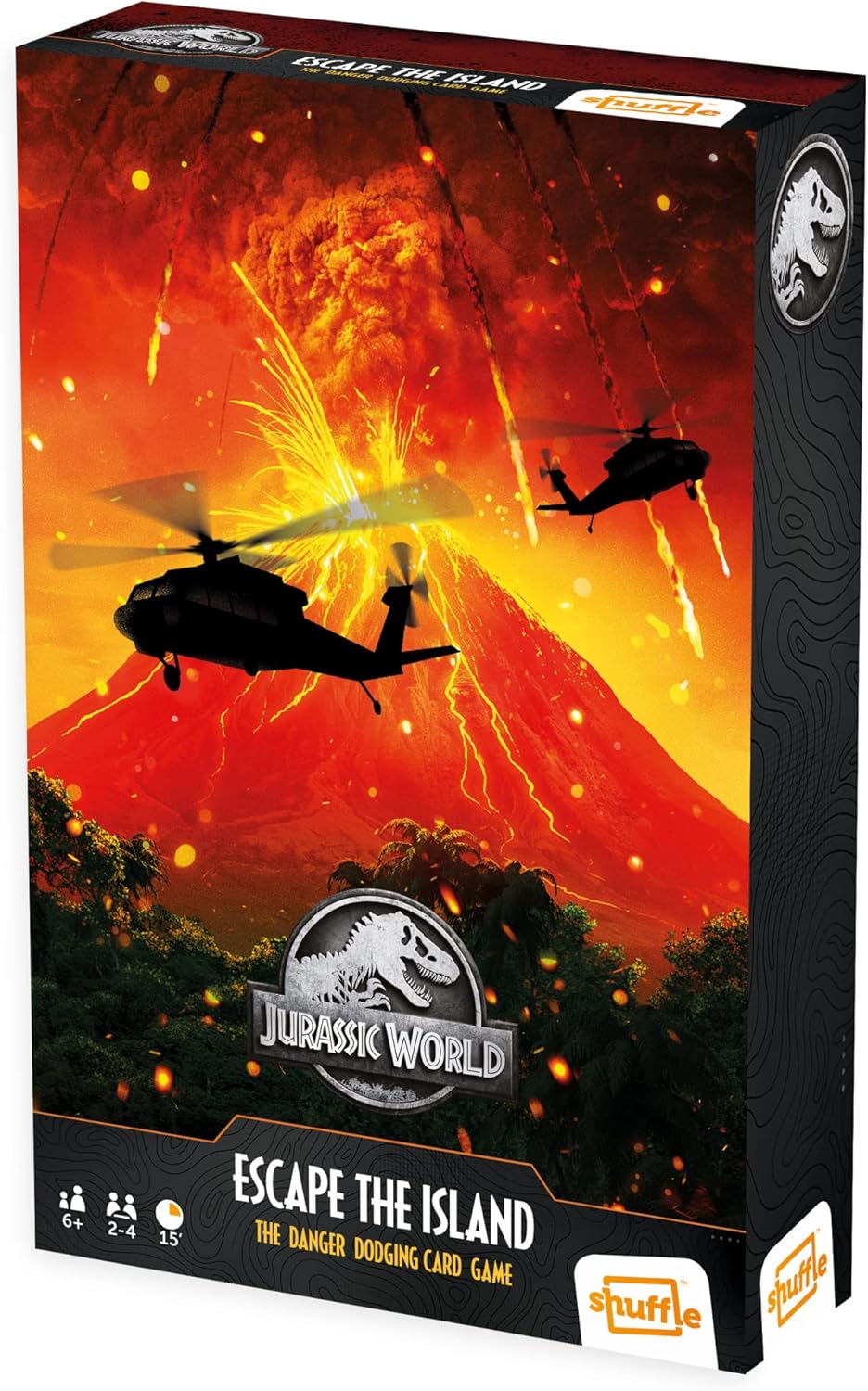 Cartamundi Jurassic World Escape The Island - Gioco di carte per 2-4 giocatori, ottimo regalo per bambini dai 6 anni in su