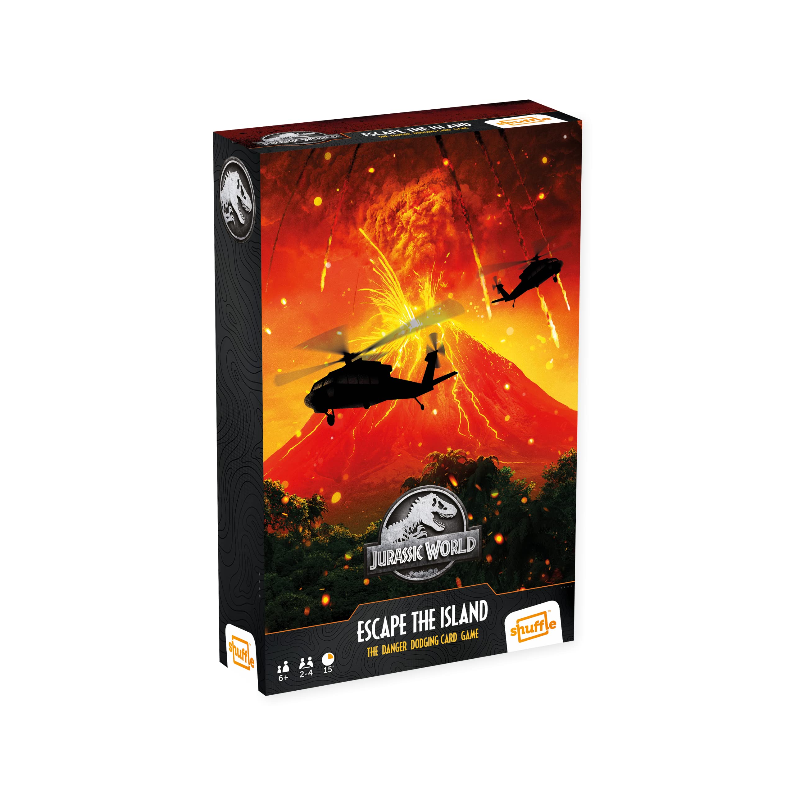Cartamundi Jurassic World Escape The Island - Gioco di carte per 2-4 giocatori, ottimo regalo per bambini dai 6 anni in su